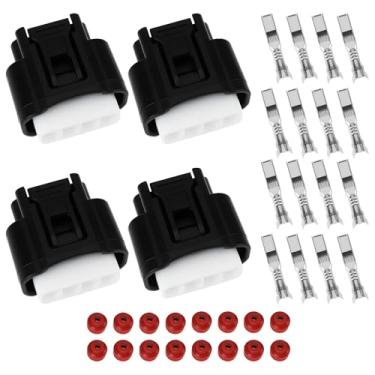 Imagem de The Lord of the Tools 4 conectores de plugue de bobina de ignição de 4 pinos 90980-11885 compatível com Toyota