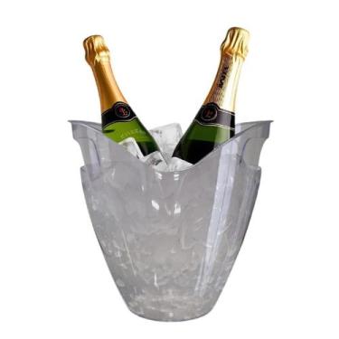 Imagem de Balde Acrilico 3,3l Reforçado Champanheira Neoplas, Transparente
