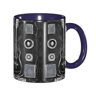 Imagem de Zeraoke Love Rock Print Canecas de café criativas, personalizadas, presente para a família, tamanho 325 ml, unissex