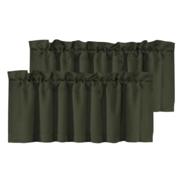 Imagem de H.VERSAILTEX 2 painéis, sanefas blackout para janelas pequenas, cortinas curtas com isolamento térmico, privacidade, persiana decorativa para cozinha, sala de estar, café, banheiro/lavanderia, 132 cm