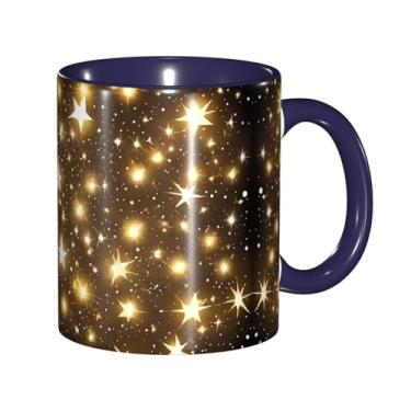 Imagem de Zeraoke Canecas de café criativas estampadas douradas, personalizadas, presente para família, tamanho de 325 ml, unissex