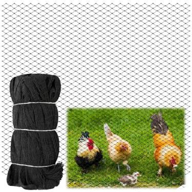 Imagem de Yoojahow Rede para pássaros de 7,6 x 7,6 m de grau comercial, malha de 2,5 cm com nó pesado, rede para frango, rede de aves, aviário, galinha, jardim, mirtilos, árvores frutíferas