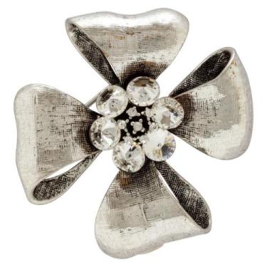Imagem de Broche Strass Flor BRG0070 - Akasaki, Prateado