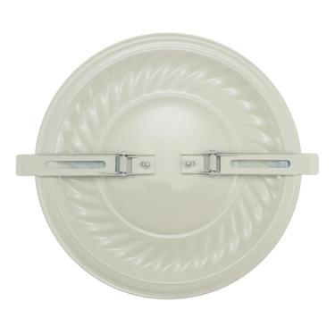 Imagem de ActyGo Tampa de tubo de combustão de tubo de combustão de lareira cor de amêndoa branca de metal (versão atualizada) 4248696 3F-72 Tampa de orifício de combustão ajustável 24 a 25,4 cm de diâmetro