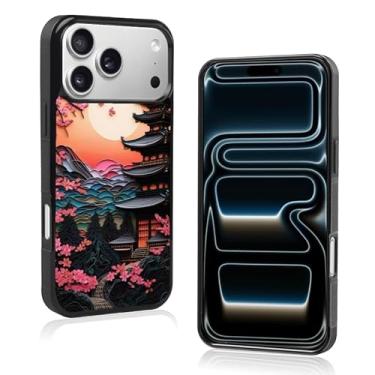 Imagem de TARDAY Capa de celular anime compatível com iPhone 17 Pro Max Capa de flor de cerejeira japonesa adequada para iPhone 17 Pro Max (preto)