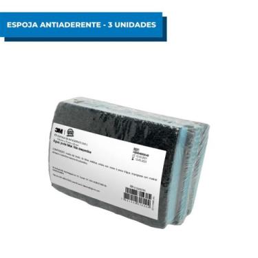 Imagem de Esponja Não Risca Scotch Brite Com 3 Unidades Azul Bucha Lava Louça Mu