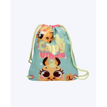 Imagem de Mochila Saquinho Capivara Puket 050404261, VERDE AGUA, UN