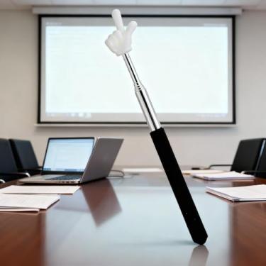 Imagem de Bastão retrátil com ponteiro, extensível, ponteiro de dedo para leitura, para professores e leituras