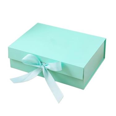 Imagem de iefoah Caixa de presente verde para presentes 12,4 × 26 × 8,5 pol. Caixa de presente com tampa fecho magnético padrinho dama de honra caixa de presente para casamento, aniversário, dia dos namorados