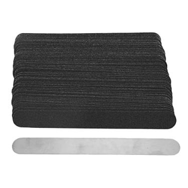 Imagem de Kit de tira de lixa de unha de substituição Ainoli 100 unidades com placa de base de lixa de unha de aço inoxidável reutilizável