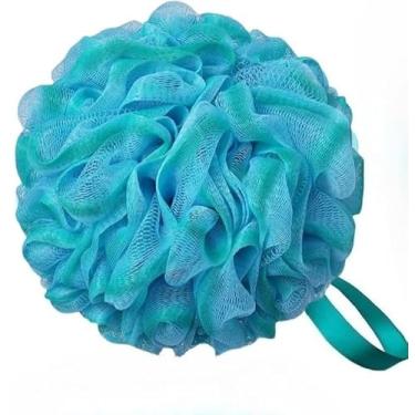 Imagem de 1 esponja de banho, 50 g/75 g de bolas de bucha de banho, esponja de espuma de malha, extra grande, fácil de ensaboar, para limpeza e esfoliação corporal (Gradient01)