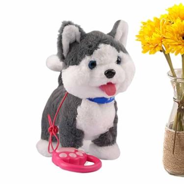Imagem de Cachorro Robô | Pelúcia Interativa que Anda e Música,Brinquedo Educativo de Cão Robô para Crianças,Para Meninos Meninas Família Brincar em Interior Presente Natal Aniversário