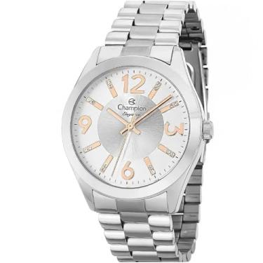 Imagem de RELOGIO CHAMPION ANALOGICO BRANCO METAL PRATA CN25225Q