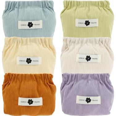 Imagem de Bolsa de armazenamento elástica de veludo cotelê, 13 x 5 x 12 cm, organizador de laços de cabelo, pequeno, bolsa de armazenamento de viagem, mini bolsa de maquiagem para mulheres e meninas, C, Vintage