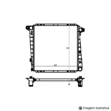 Imagem de Radiador Ranger 3.0 Direcao Eletronica ( 06 > ) com / sem Ar / Manual / Aluminio Bra...