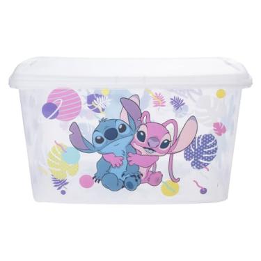 Imagem de Caixa Organizadora Retangular 46 L com Tampa e Travas Laterais Stitch