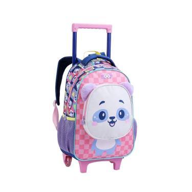 Imagem de Mochila de Rodas Panda Meninas Infantil Passeio