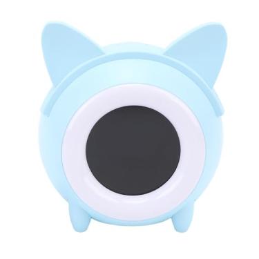 Imagem de Asixxsix Despertador infantil, relógio recarregável para treinar o sono de crianças pequenas com luz noturna, luz automática para um sono tranquilo, despertador com gato