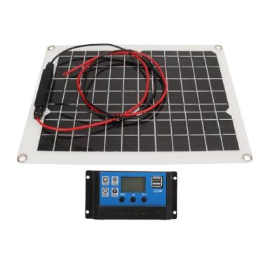 Imagem de Alomejor Kit de Painel Solar 15w 12V Com Controlador de Carga Inteligente 50A para Barco, Carro, Trailer, Carregamento de Bateria de Motocicleta
