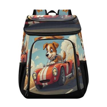 Imagem de Mochila masculina com isolamento térmico Cute Dog Racer com 36 latas