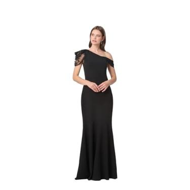 Imagem de Shoshanna Vestido feminino tayla de crepe elástico meia-noite, Jato, 42