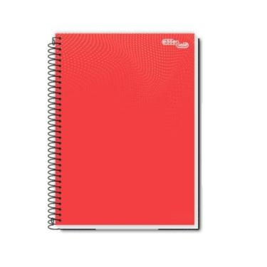 Imagem de Caderno Universitário Essenciale - 1 matéria / 80 folhas Coleção 2026 Cores Clássicas Espiral -Tamanho 20x27,5cm Capa Lisa (Vermelho)
