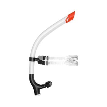Imagem de Snorkel De Silicone Para Nadadores Com Válvula De Purga Unidirecional 