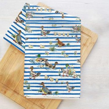 Imagem de Toalhas de cozinha de pato de desenho animado, panos de prato para lavar pratos de cozinha, toalha de mão para casa de banho, toalha de chá decorativa de microfibra macia, presentes de pato para