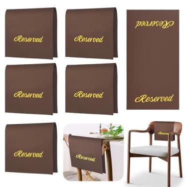 Imagem de UKQRRTC 6 placas de cadeiras reservadas, espaço reservado para igreja de 55 cm com palavras impressas, fácil de usar e armazenar para casamentos, igrejas, eceções, cinema, celebrações, festas e