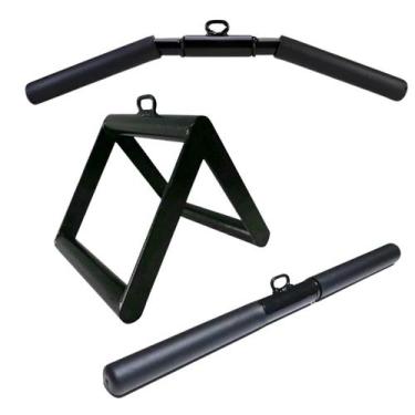 Imagem de Kit Puxador Triângulo + Puxador Barra Reto 50cm Com Giro + Puxador Cur