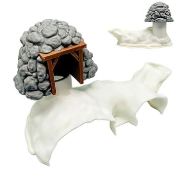 Imagem de Caverna de aquário | Decoração de paisagismo de abrigo de camarão - de aquário para aquário | para Betta Guppy Cory Peixe-gato pequeno ciclídeo escondendo réptil caranguejo eremita terrário