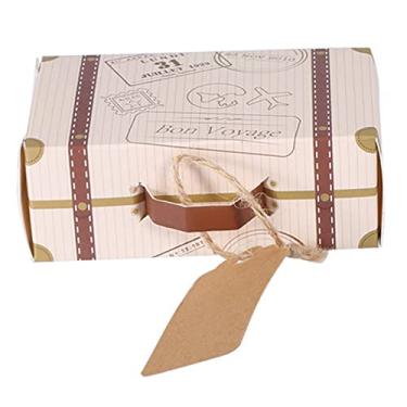 Imagem de Aramox Mini Caixa de Doces para Mala, 50 Unidades, Elegante Caixa de Presente de Papelão Portátil para Festa de Casamento, Aniversário, chá de bebê, Com Design Dobrável