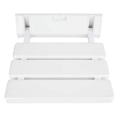 Imagem de Generic Assento de Chuveiro Em Folha Suspensa Banco de Banheiro Dobrável Montado na Parede Com Estilo Minimalista para Uso Em Sala de Sauna Doméstica, ABS de Qualidade e Material de Liga de Alumínio