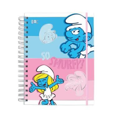 Imagem de Caderno Smart Univ. Smurfs C/Folhas 140fls. Tira e Põe - DAC