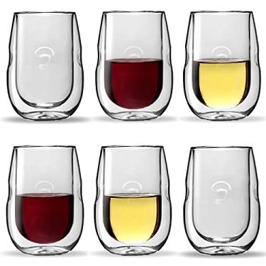 Imagem de Ozeri Moderna Artisan Series Taças de vinho isoladas com parede dupla – Conjunto de 6 taças de vinho e bebidas