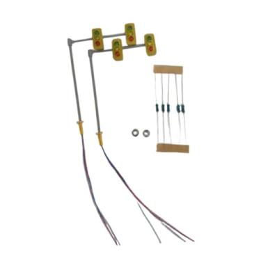 Imagem de menolana Conjunto de 2 semáforos para maquete de, decoração de simulação de luzes de pedestres para mesa de areia e cenários arquitetônicos.