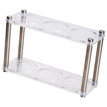 Imagem de AFXGUSD Estação para compactador de café expresso, barra estável e transparente em aço inoxidável. Suporte robusto para compactador de café, Dupla Camada