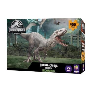 Imagem de Quebra-cabeça 500 peças Indominus Rex Jurassic World Mimo Toys - 2113