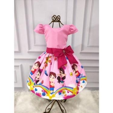 Imagem de Vestido Menina Infantil Luxo Temático Busto Liso Maria Clara & JP Rosa