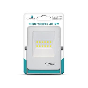 Imagem de Refletor Ultrafino LED Branco 10W 3000K 800L IP65 BIV Gaya, Branco Que