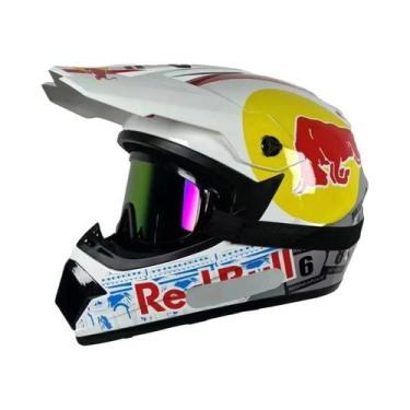 Imagem de Kit De Capacete MX Infantil Com Certificação DOT/ECE, Óculos Ventilado