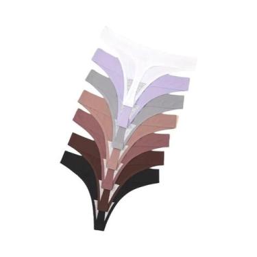 Imagem de Calcinhas G-String De Seda Gelada Sem Costura De Cintura Baixa Para Mu