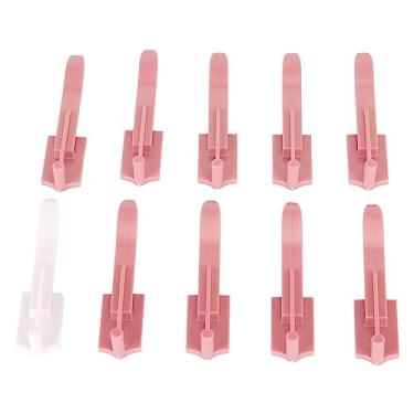 Imagem de Agulhas para máquinas de tricô, plástico durável, fácil operação, agulhas suspensas de tricô estáveis ​​para reparo, substituição, uso doméstico, 10 peças, 67 x 13,2 mm