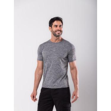 Imagem de Kit de 3 camisetas dry fit mesclada - GKS MODAS, 3 cinza, M