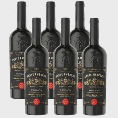 Imagem de Vinho Tinto Italiano Forte Ambrone Etichetta Nera 750ml 6und