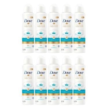 Imagem de Kit 10 Desodorante Dove Antibacteriano Cuida e Protege Aerossol Antitr