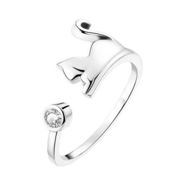 Imagem de Anel De Prata Esterlina 925 Feminino Com Design De Vaga-lume E Rosa Va