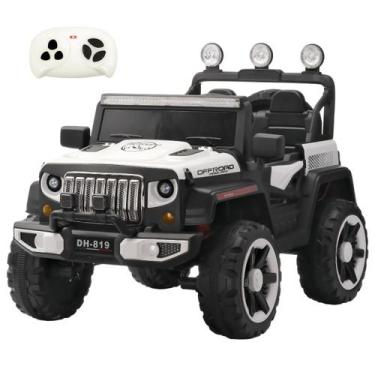 Imagem de Jipe Infantil Elétrico Bang Toys Blitzor Branco 12V Controle Remoto