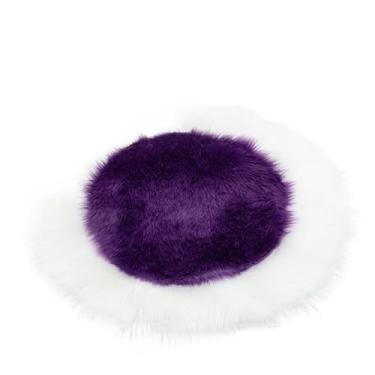 Imagem de Tapete redondo em forma de coração para sala de estar, tapetes fofos, tapetes decorativos para quarto (roxo, 2GG)