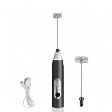 Imagem de Mini Mixer Portátil Recarregável USB - Misturador de Bebidas e Batedor de Ovos em Aço Inox